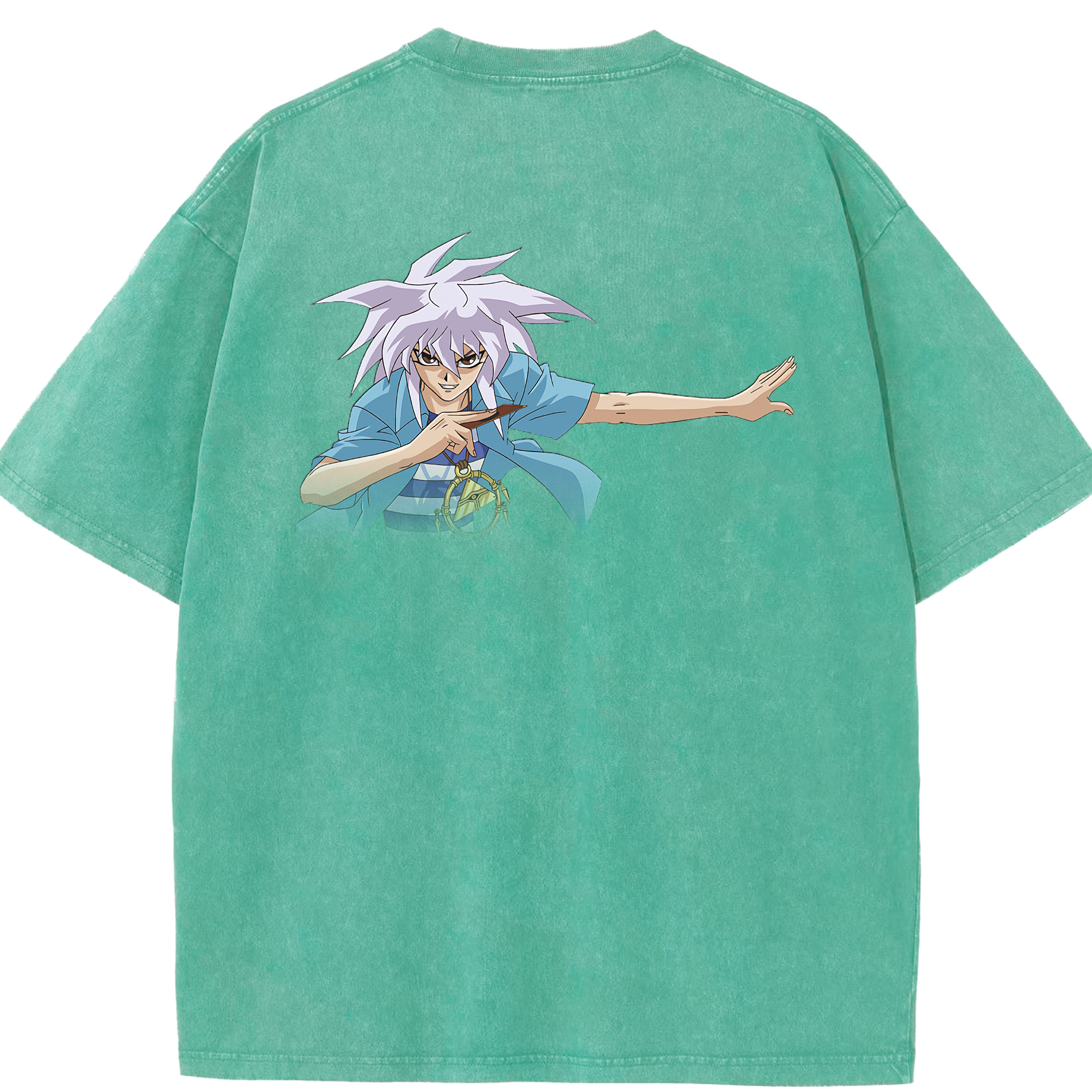 （画像用） 遊☆戯☆王 Yu-Gi-Oh! 綿100% ヴィンテージ風 半袖Tシャツ（背面プリント）